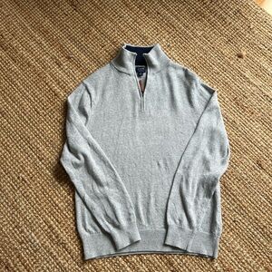 J. Crew Men’s Light Heather Gray Half-Zip Sweater